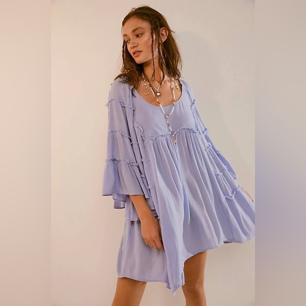 Free People Blue Mioko Mini Dress